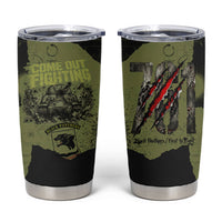 761st Tank Battalion Original Black Panthers Tumbler Cup Come Out Fighting - Sherman Tank Military - Distressed Scratch