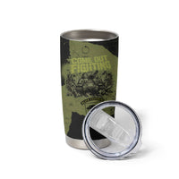 761st Tank Battalion Original Black Panthers Tumbler Cup Come Out Fighting - Sherman Tank Military - Distressed Scratch