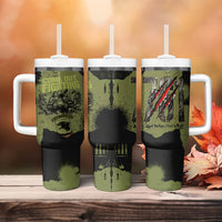 761st Tank Battalion Original Black Panthers Tumbler With Handle Come Out Fighting - Sherman Tank Military - Distressed Scratch