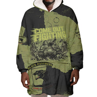 761st Tank Battalion Original Black Panthers Wearable Blanket Hoodie Come Out Fighting - Sherman Tank Military - Distressed Scratch