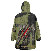761st Tank Battalion Original Black Panthers Wearable Blanket Hoodie Come Out Fighting - Sherman Tank Military - Distressed Scratch