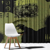761st Tank Battalion Original Black Panthers Window Curtain Come Out Fighting - Sherman Tank Military - Distressed Scratch