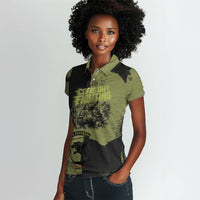 761st Tank Battalion Original Black Panthers Women Polo Shirt Come Out Fighting - Sherman Tank Military - Distressed Scratch