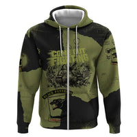 761st Tank Battalion Original Black Panthers Zip Hoodie Come Out Fighting - Sherman Tank Military - Distressed Scratch