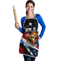 4th Of July WTF Is A Kilometer Patriotic Eagle Apron American Flag George Washington