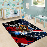 4th Of July WTF Is A Kilometer Patriotic Eagle Area Rug American Flag George Washington