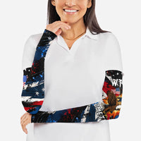 4th Of July WTF Is A Kilometer Patriotic Eagle Arm Sleeves American Flag George Washington