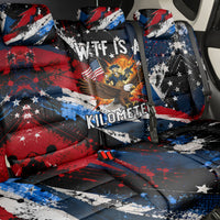4th Of July WTF Is A Kilometer Patriotic Eagle Back Car Seat Cover American Flag George Washington