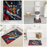 4th Of July WTF Is A Kilometer Patriotic Eagle Bathroom Set American Flag George Washington