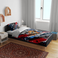 4th Of July WTF Is A Kilometer Patriotic Eagle Bedding Set American Flag George Washington