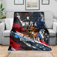 4th Of July WTF Is A Kilometer Patriotic Eagle Blanket American Flag George Washington