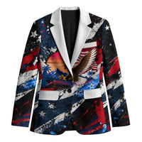4th Of July WTF Is A Kilometer Patriotic Eagle Blazer American Flag George Washington