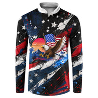 4th Of July WTF Is A Kilometer Patriotic Eagle Button Sweatshirt American Flag George Washington