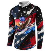 4th Of July WTF Is A Kilometer Patriotic Eagle Button Sweatshirt American Flag George Washington