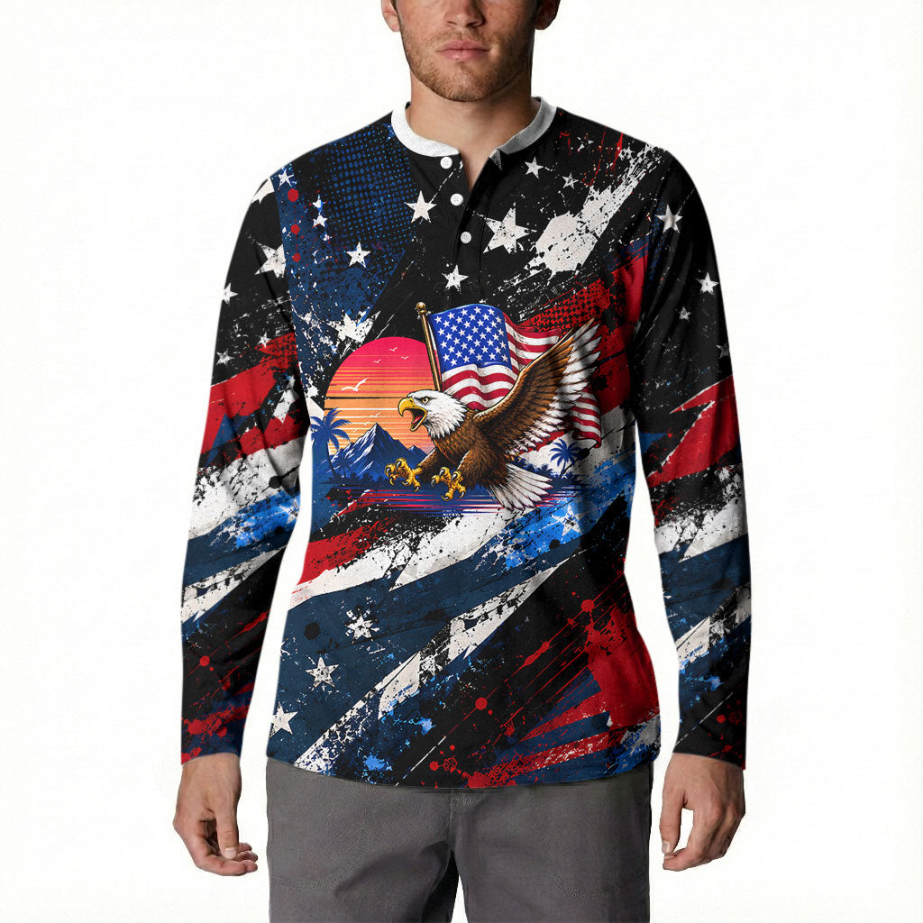 4th Of July WTF Is A Kilometer Patriotic Eagle Button Sweatshirt American Flag George Washington