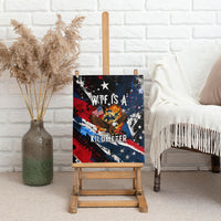 4th Of July WTF Is A Kilometer Patriotic Eagle Canvas Wall Art American Flag George Washington