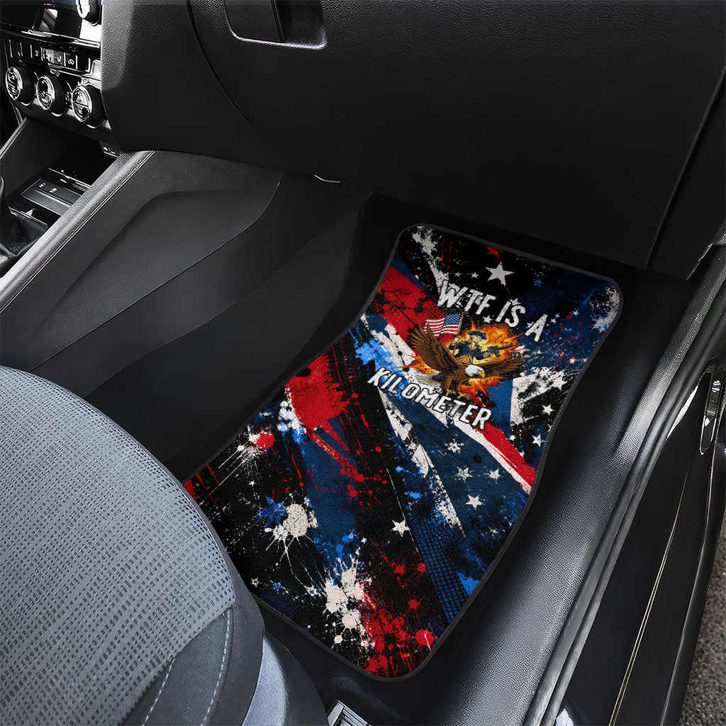4th Of July WTF Is A Kilometer Patriotic Eagle Car Mats American Flag George Washington