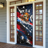 4th Of July WTF Is A Kilometer Patriotic Eagle Door Cover American Flag George Washington