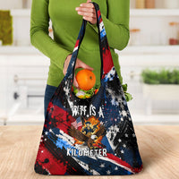 4th Of July WTF Is A Kilometer Patriotic Eagle Grocery Bag American Flag George Washington