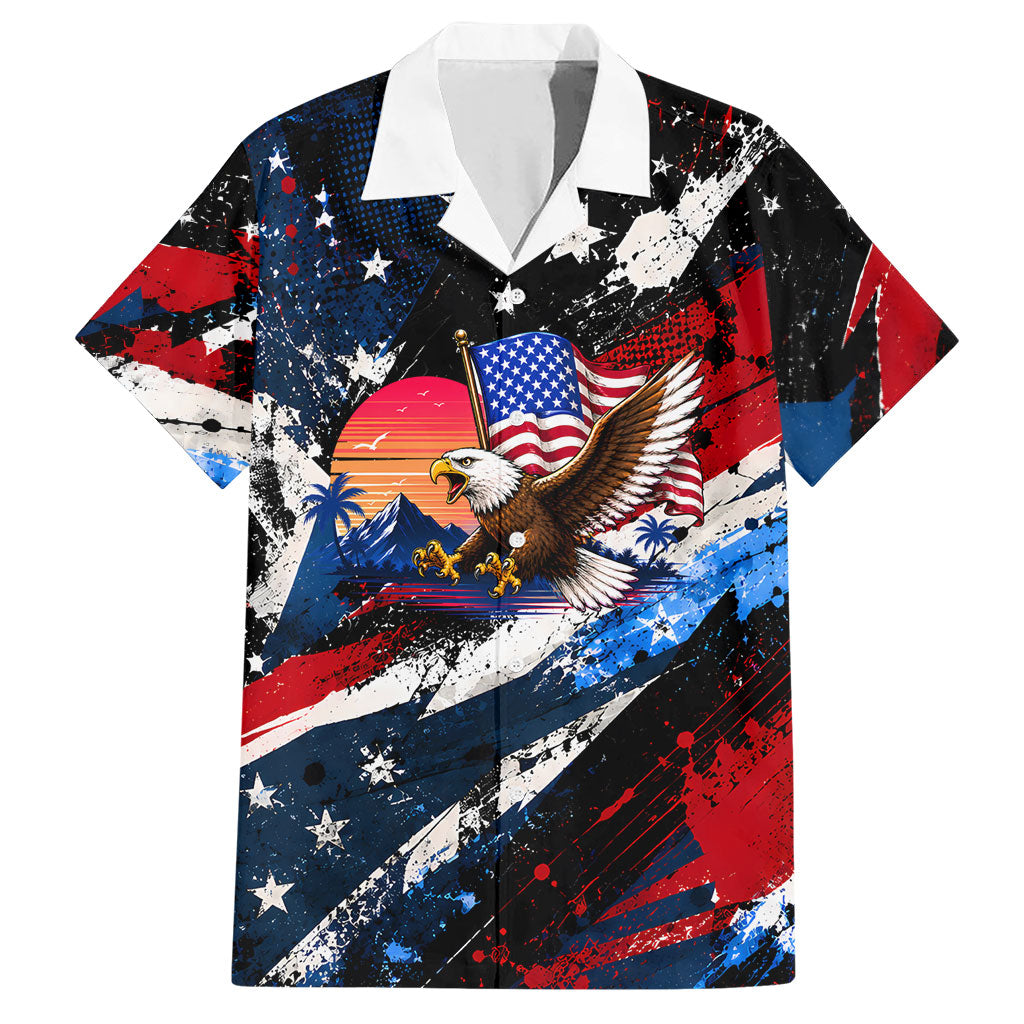 4th Of July WTF Is A Kilometer Patriotic Eagle Hawaiian Shirt American Flag George Washington
