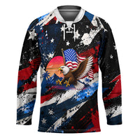 4th Of July WTF Is A Kilometer Patriotic Eagle Hockey Jersey American Flag George Washington