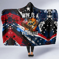 4th Of July WTF Is A Kilometer Patriotic Eagle Hooded Blanket American Flag George Washington