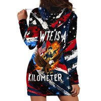 4th Of July WTF Is A Kilometer Patriotic Eagle Hoodie Dress American Flag George Washington