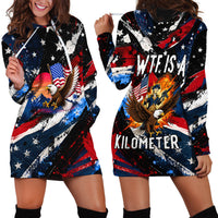 4th Of July WTF Is A Kilometer Patriotic Eagle Hoodie Dress American Flag George Washington