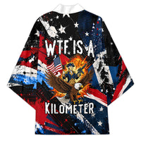 4th Of July WTF Is A Kilometer Patriotic Eagle Kimono American Flag George Washington