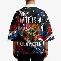 4th Of July WTF Is A Kilometer Patriotic Eagle Kimono American Flag George Washington