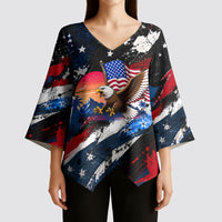 4th Of July WTF Is A Kilometer Patriotic Eagle Kimono Sleeve Blouse American Flag George Washington