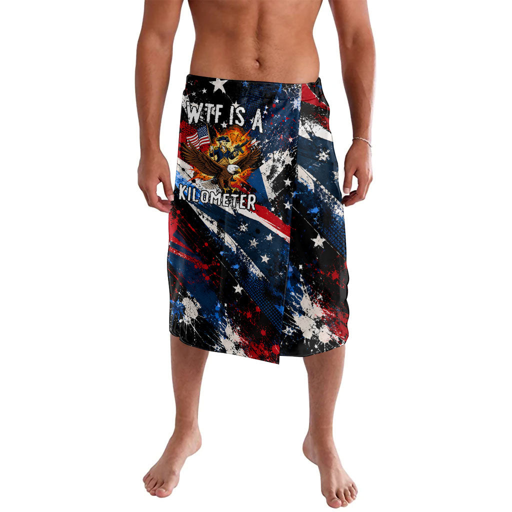 4th Of July WTF Is A Kilometer Patriotic Eagle Lavalava American Flag George Washington