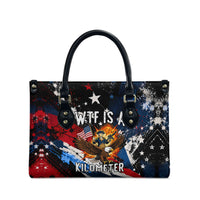 4th Of July WTF Is A Kilometer Patriotic Eagle Leather Bag American Flag George Washington