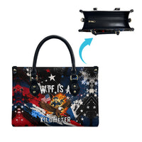 4th Of July WTF Is A Kilometer Patriotic Eagle Leather Bag American Flag George Washington