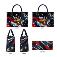 4th Of July WTF Is A Kilometer Patriotic Eagle Leather Bag American Flag George Washington