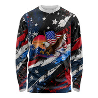 4th Of July WTF Is A Kilometer Patriotic Eagle Long Sleeve Shirt American Flag George Washington