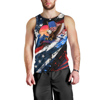 4th Of July WTF Is A Kilometer Patriotic Eagle Men Tank Top American Flag George Washington