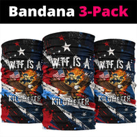 4th Of July WTF Is A Kilometer Patriotic Eagle Neck Gaiter American Flag George Washington
