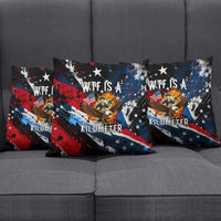 4th Of July WTF Is A Kilometer Patriotic Eagle Pillow Cover American Flag George Washington
