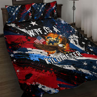 4th Of July WTF Is A Kilometer Patriotic Eagle Quilt Bed Set American Flag George Washington