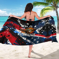 4th Of July WTF Is A Kilometer Patriotic Eagle Sarong American Flag George Washington