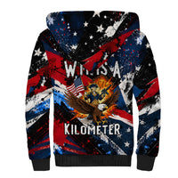 4th Of July WTF Is A Kilometer Patriotic Eagle Sherpa Hoodie American Flag George Washington