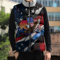 4th Of July WTF Is A Kilometer Patriotic Eagle Sleeveless Puffer Jacket American Flag George Washington