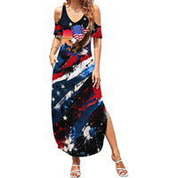 4th Of July WTF Is A Kilometer Patriotic Eagle Summer Maxi Dress American Flag George Washington