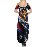 4th Of July WTF Is A Kilometer Patriotic Eagle Summer Maxi Dress American Flag George Washington