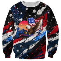 4th Of July WTF Is A Kilometer Patriotic Eagle Sweatshirt American Flag George Washington