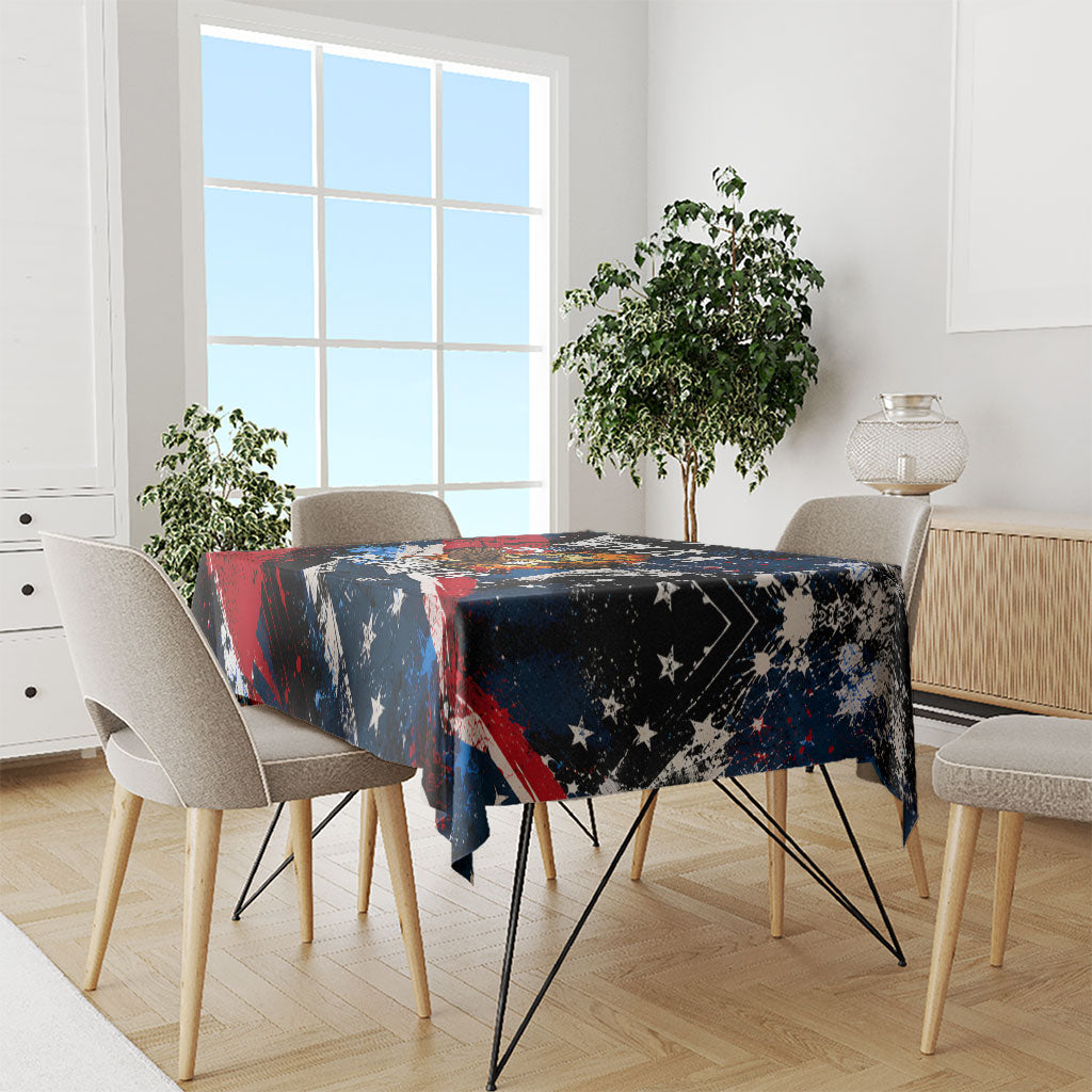 4th Of July WTF Is A Kilometer Patriotic Eagle Tablecloth American Flag George Washington