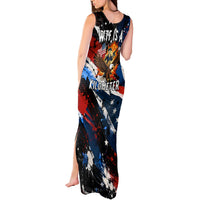 4th Of July WTF Is A Kilometer Patriotic Eagle Tank Maxi Dress American Flag George Washington