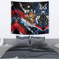 4th Of July WTF Is A Kilometer Patriotic Eagle Tapestry American Flag George Washington