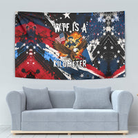 4th Of July WTF Is A Kilometer Patriotic Eagle Tapestry American Flag George Washington
